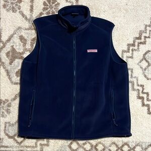 Vineyard Vines Men’s Navy Blue Harbor Fleece Vest size XL